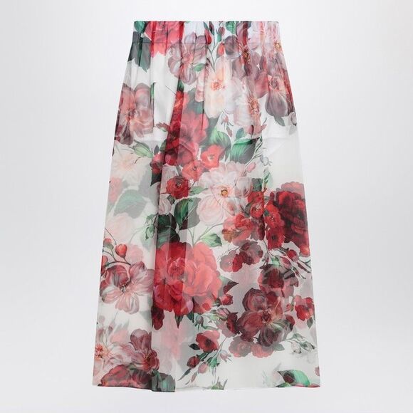 Dolce & Gabbana Dresses & Skirts - Dolce&Gabbana Chiffon Silk Skirt With Rose Print